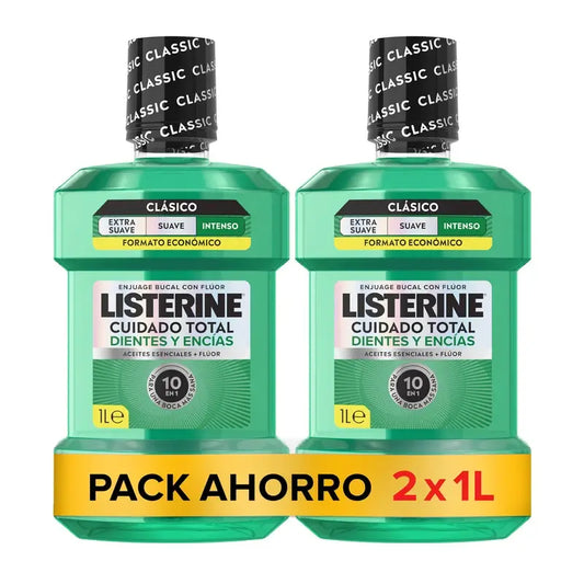 Listerine Zahn & Zahnfleisch Schutz Mundwasser, frische Minze, 2X1L Pack