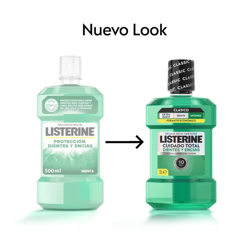 Listerine Zahn & Zahnfleisch Schutz Mundwasser, frische Minze, 2X1L Pack