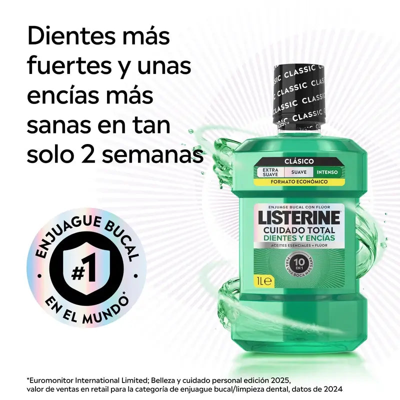 Listerine Zahn & Zahnfleisch Schutz Mundwasser, frische Minze, 2X1L Pack