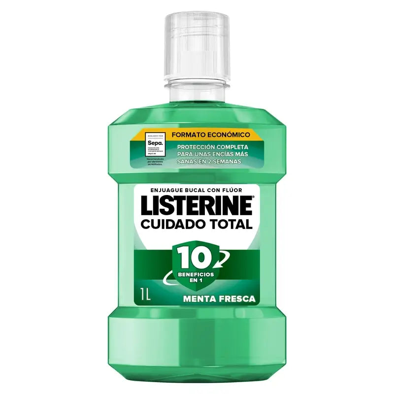 Listerine Mundwasser Zahn- und Zahnfleischschutz, Frische Minze, 1L