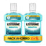 Listerine Mundwasser Menthol-Geschmack Plaque-Schutz, stärkt die Zähne, Packung mit 2 x 1000ml.