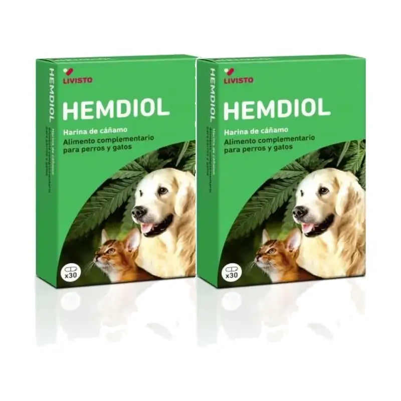 Livisto Hemdiol Flex-Packung mit 2 x 30 Kapseln für Hunde/Katzen