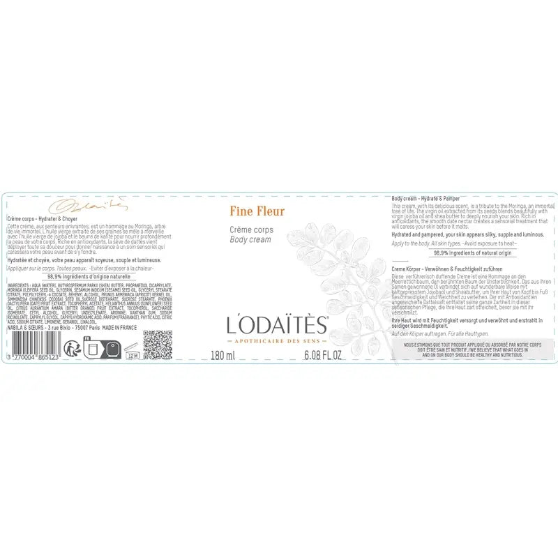 L'Odaïtès Corporal Fine Fleur - Körpercreme , 180 ml