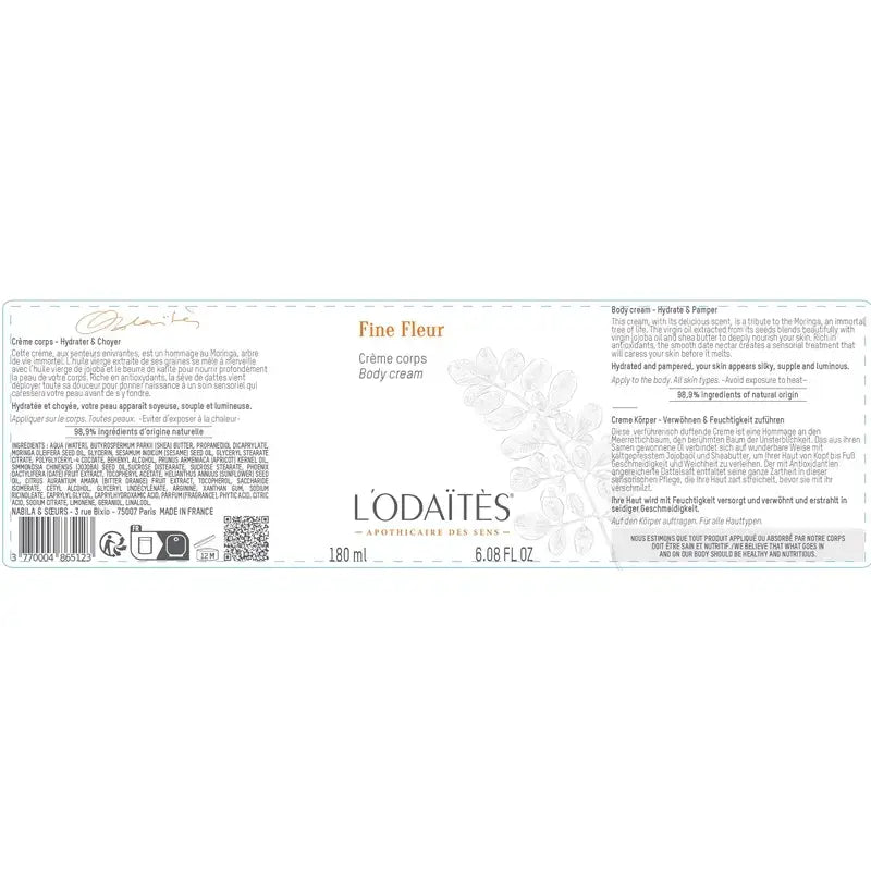 L'Odaïtès Corporal Fine Fleur - Körpercreme , 180 ml