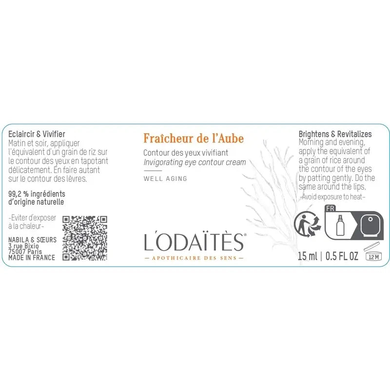 L'Odaïtès Facial Fraîcheur De L'Aube - Revitalisierende Augenkontur , 15 ml