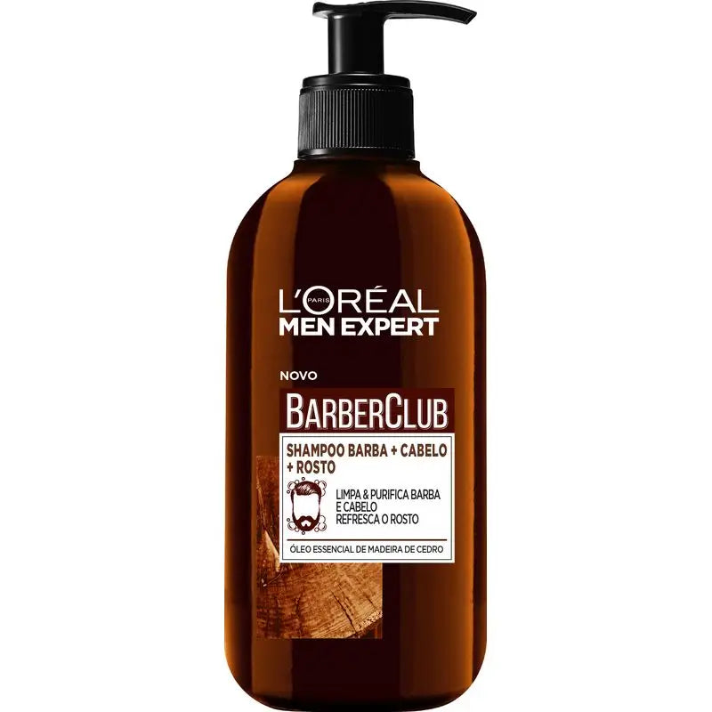 L'Oréal Paris Men Expert Barber Club 3 In 1 Shampoo: Bart + Haar + Gesicht 200 Ml