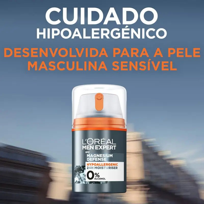 L'Oréal Paris Men Expert Hypoallergene Feuchtigkeitscreme: Magnesium Mineral & Hyaluronsäure