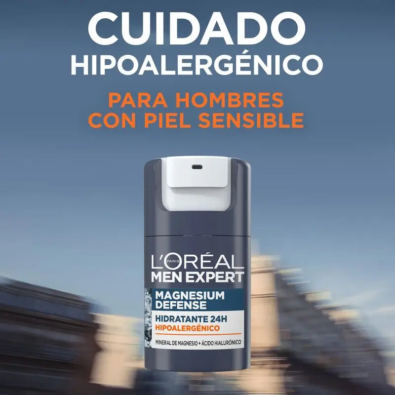 L'Oréal Paris Men Expert Hypoallergene Feuchtigkeitscreme: Magnesium Mineral & Hyaluronsäure