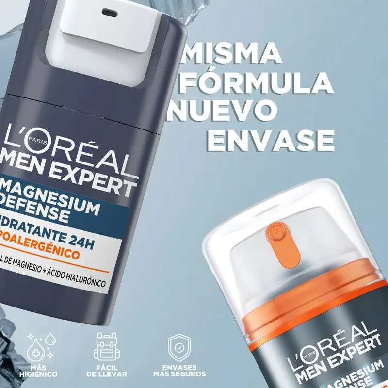 L'Oréal Paris Men Expert Hypoallergene Feuchtigkeitscreme: Magnesium Mineral & Hyaluronsäure