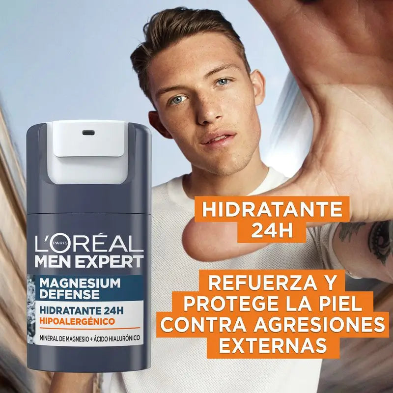 L'Oréal Paris Men Expert Hypoallergene Feuchtigkeitscreme: Magnesium Mineral & Hyaluronsäure