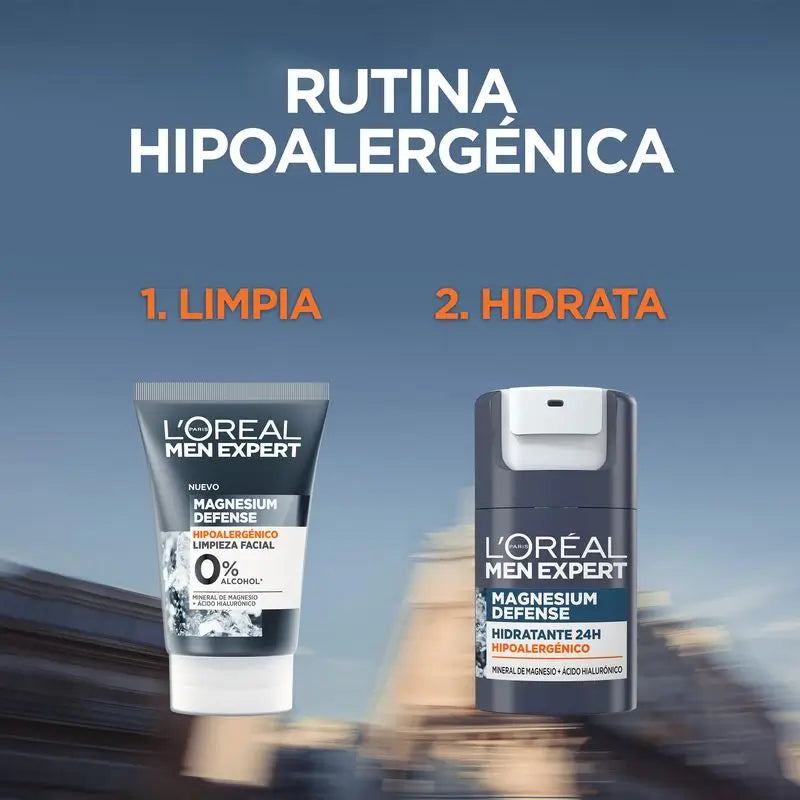 L'Oréal Paris Men Expert Hypoallergene Feuchtigkeitscreme: Magnesium Mineral & Hyaluronsäure