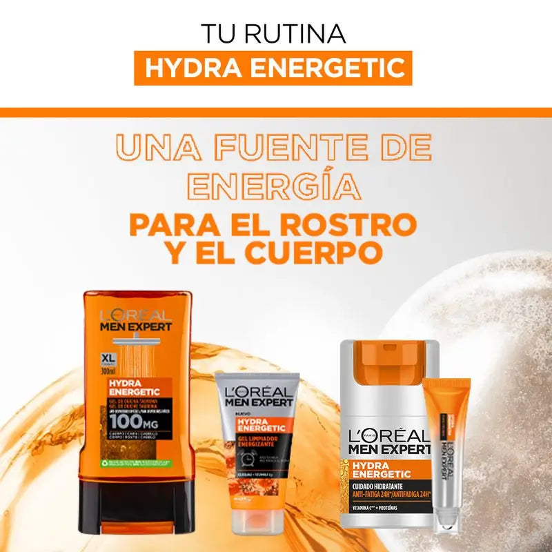 L'Oréal Paris Men Expert Hydra Energetic 24H Anti-Müdigkeit Feuchtigkeitscreme für Männer mit Vitamin C und Protein - 50 ml