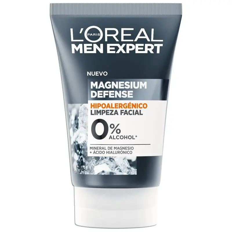 L'Oréal Paris Men Expert Facial Cleansing Magnesium Defense: Hypoallergen, Magnesium-Mineral & Hyaluronsäure