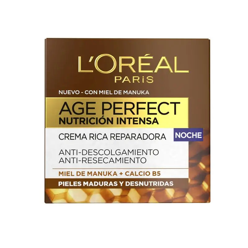 L'Oréal Paris Age Perfect Intense Nutrition Rich Repairing Night Cream Reife und unterernährte Haut 50Ml