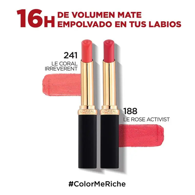 L'Oréal Paris Farbe Riche Intensives Volumen Matte Lippenstift Farbton 188 Rose Activist