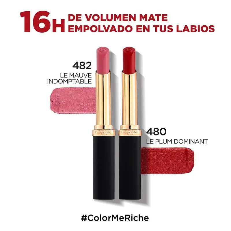 L'Oréal Paris Farbe Riche Intensives Volumen Matte Lippenstift Farbton 480 Pflaume Dominant
