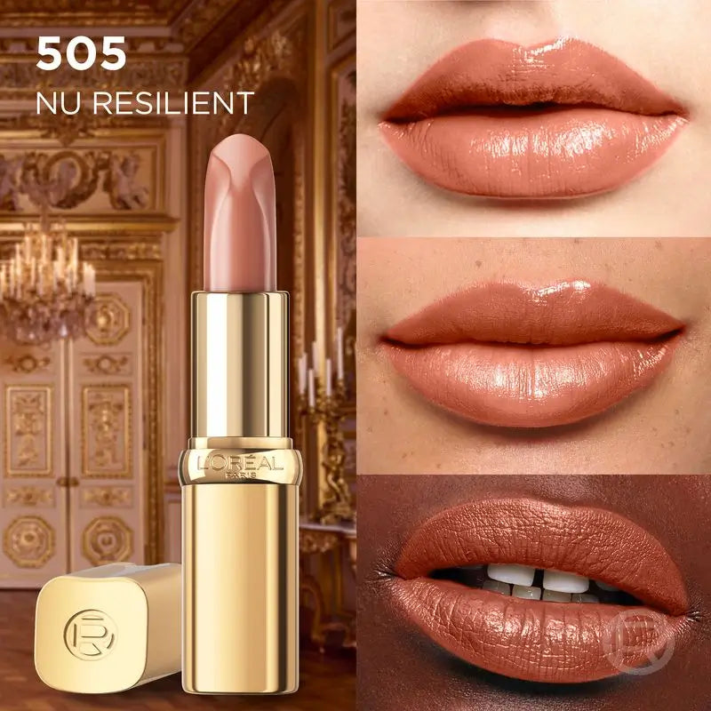 L'Oréal Paris Lippenstift Color Riche Nudes of Worth Satin Lip Gloss Shade 505 Nude Resilient
