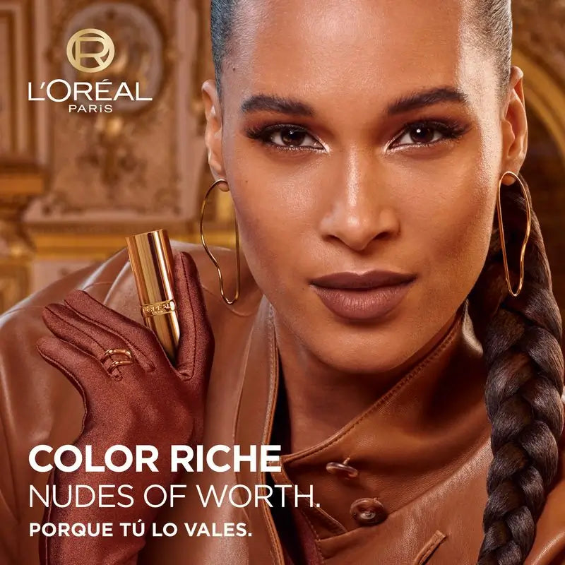 L'Oréal Paris Lippenstift Color Riche Nudes of Worth Satin Gloss Shade 540 Nude Unstoppable