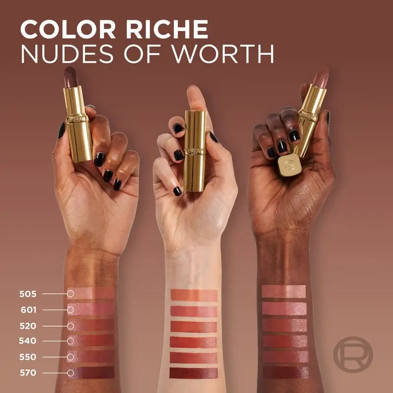 L'Oréal Paris Lippenstift Color Riche Nudes Of Worth Satin Shade 550 Nude Unapologetic