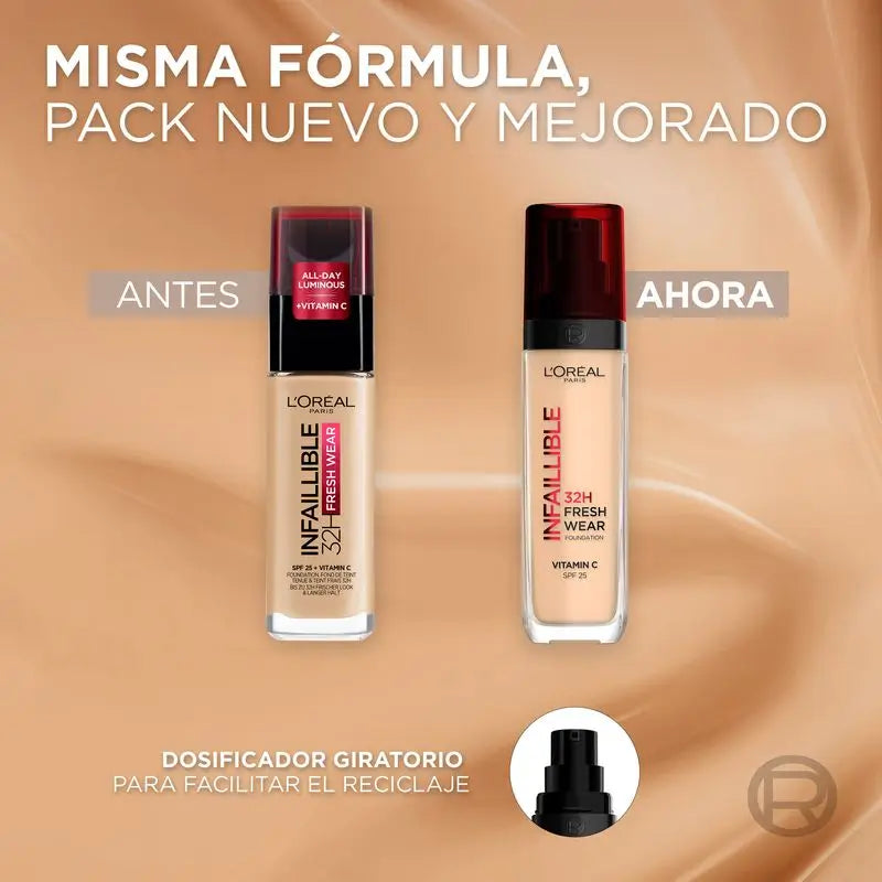 L'Oréal Paris Infaillible Foundation 32H Freshwear 30Ml Farbton 100