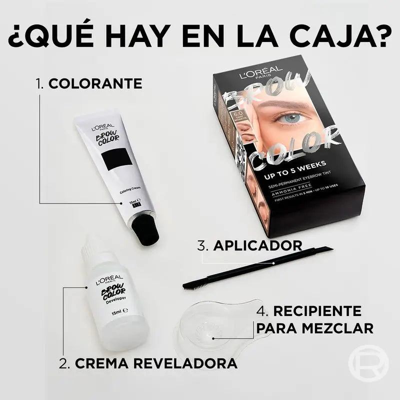 L'Oréal Paris Brauenfarbe Semi-Permanent Brauenfarbe 1.0 Schwarz