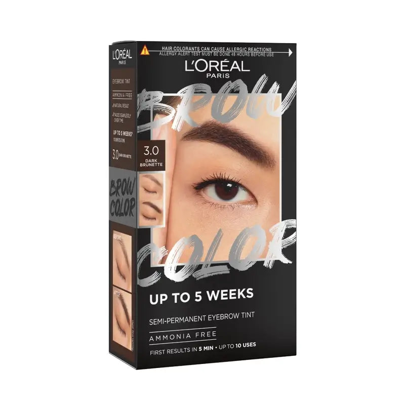 L'Oréal Paris Brauenfarbe Semipermanente Brauenfarbe 3.0 Dunkelbrünett
