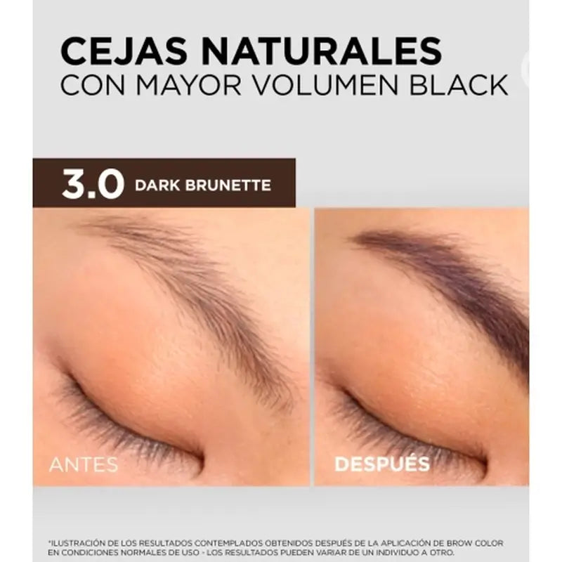 L'Oréal Paris Brauenfarbe Semipermanente Brauenfarbe 3.0 Dunkelbrünett