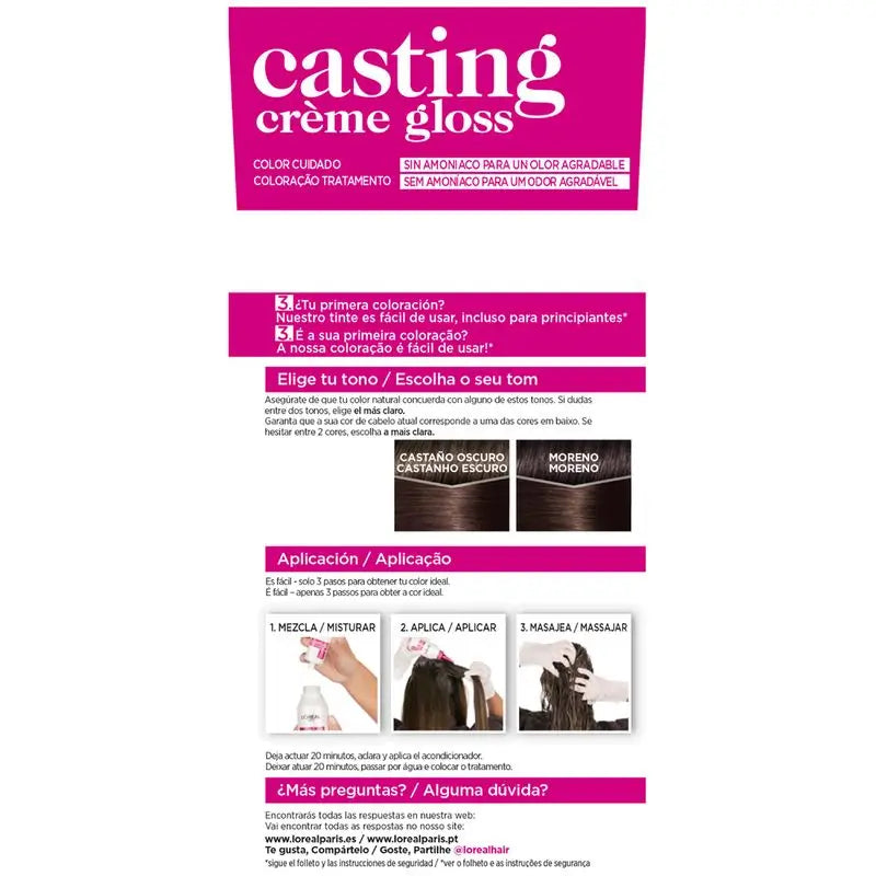 L'Oréal Paris Casting Creme Gloss Farbe Bad 300 Dunkelbraun