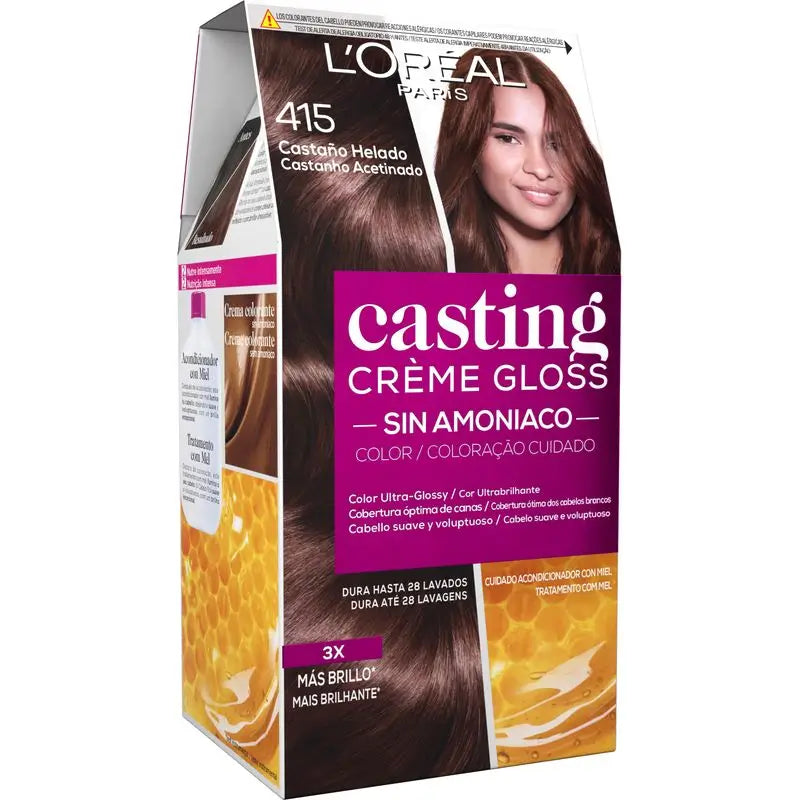 L'Oréal Paris Casting Creme Gloss Farbe Bad 415 Eisiges Braun