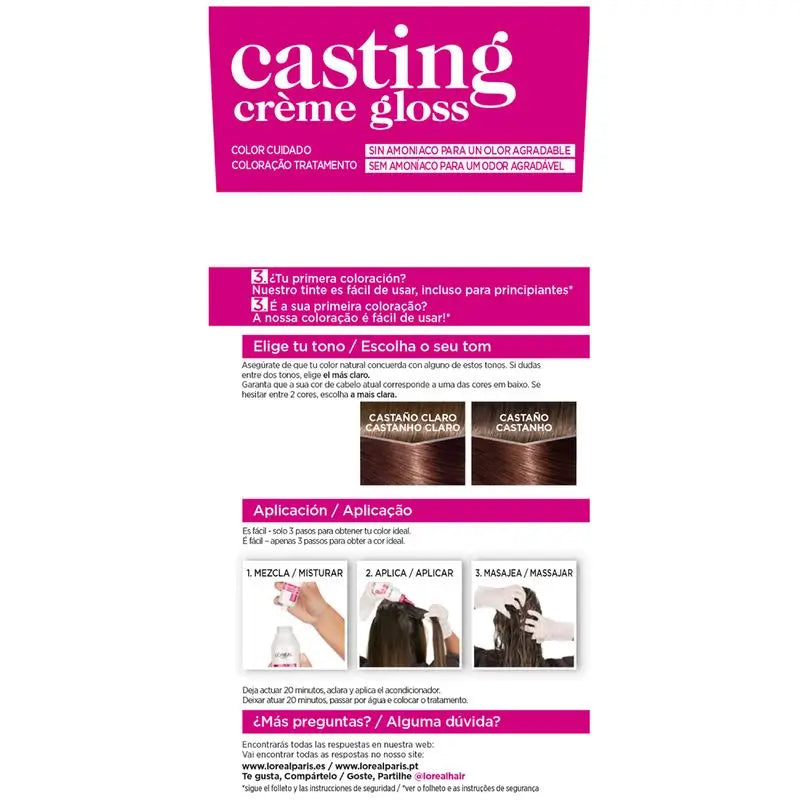 L'Oréal Paris Casting Creme Gloss Farbe Bad 500 Hellbraun