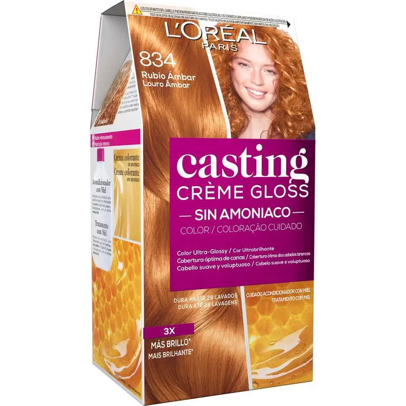 L'Oréal Paris Casting Creme Gloss Farbe Bad 834 Amber Blonde