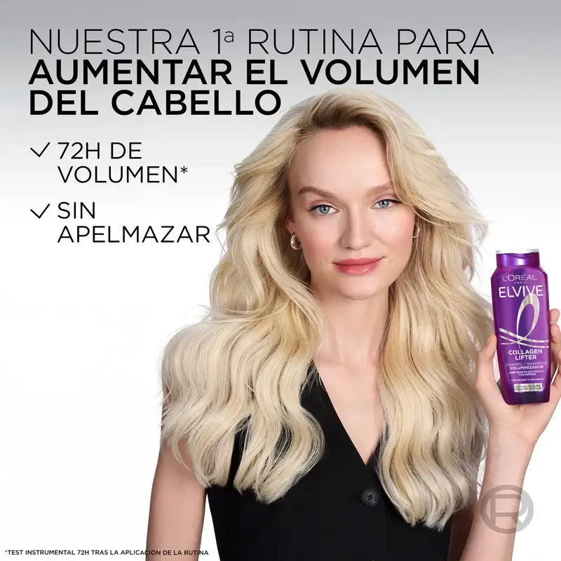 L'Oréal Paris Elvive Volumising Shampoo mit Kollagen-Peptiden, 400 ml