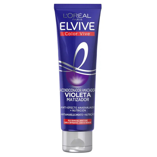 L'Oréal Paris Elvive Color Vive Violett Mattierender Conditioner für gesträhntes, blondes oder graues Haar 150Ml