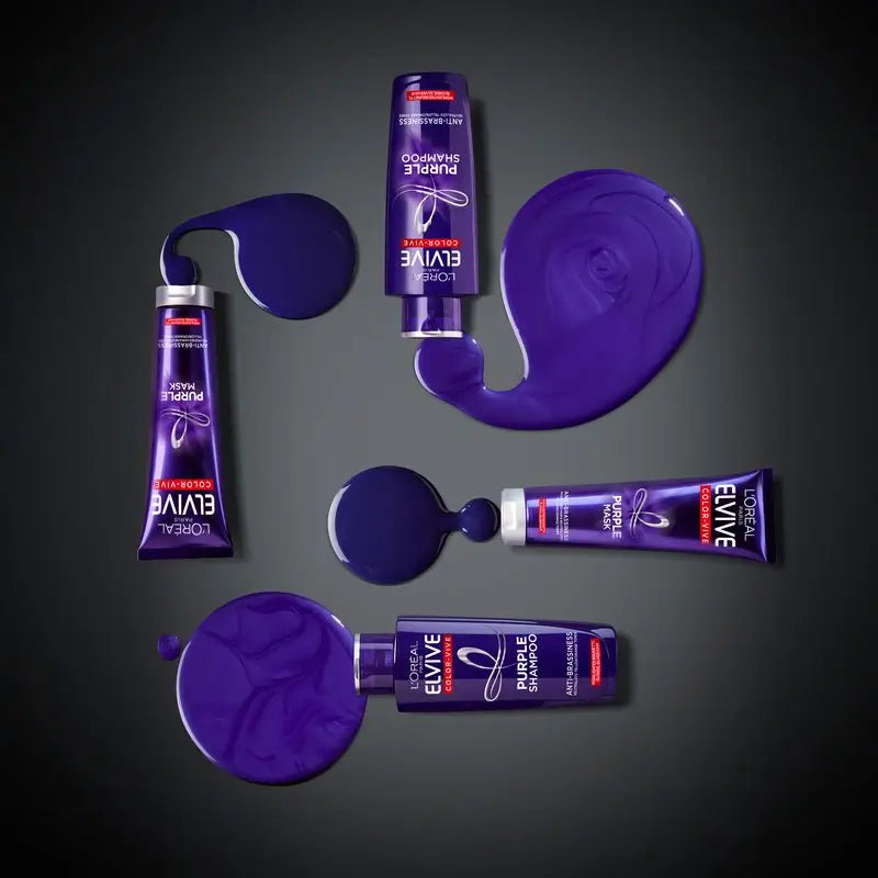 L'Oréal Paris Elvive Color Vive Violett Mattierender Conditioner für gesträhntes, blondes oder graues Haar 150Ml