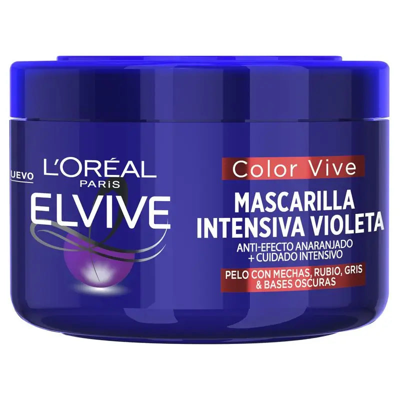 L'Oréal Paris Elvive Color Vive Maske: Violett mattierend für blondes, graues oder gesträhntes Haar, 250Ml