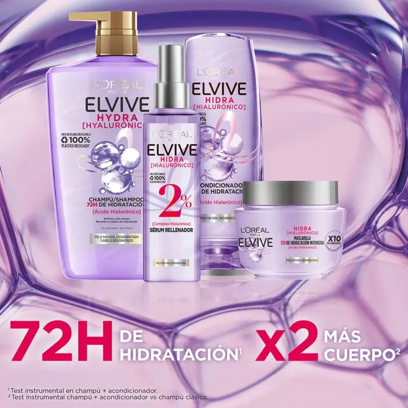 L'Oréal Paris Elvive Hydra Hyaluronic 72H Feuchtigkeitsspendende Spülung 300Ml