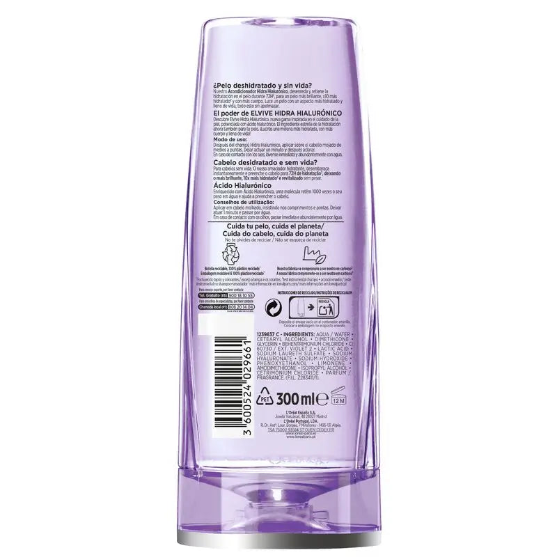 L'Oréal Paris Elvive Hydra Hyaluronic 72H Feuchtigkeitsspendendes Shampoo 380 Ml