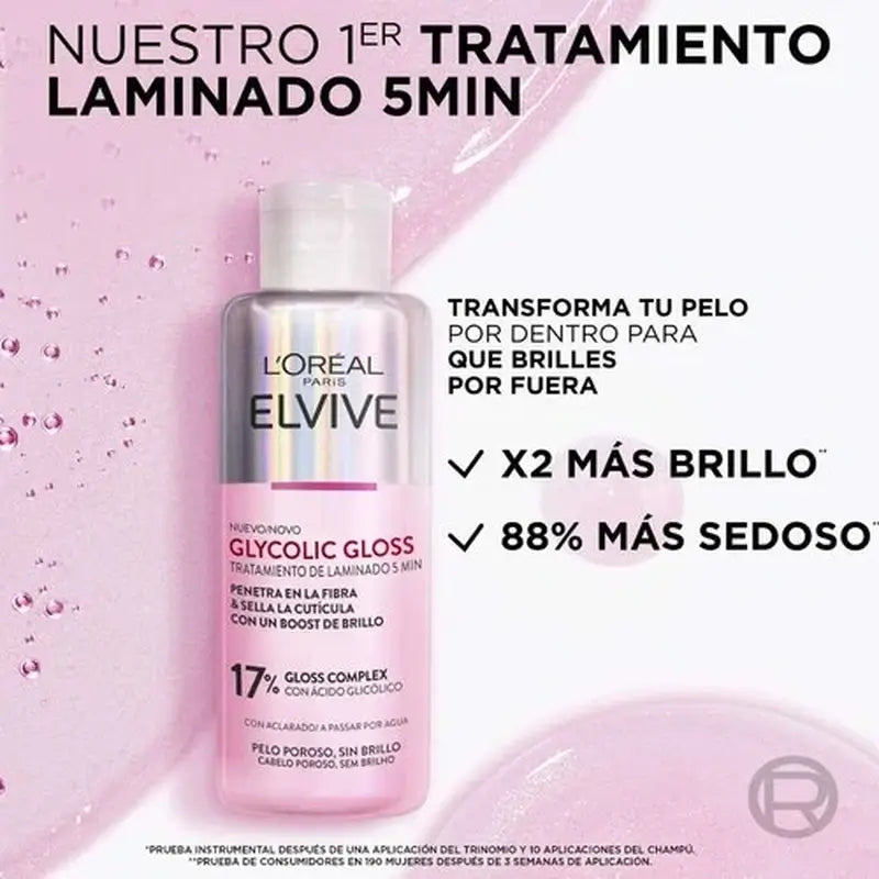L'Oréal Paris Elvive 5 Min. Glykol-Glanzbehandlung mit Glykolsäure Weiches und glänzendes Haar
