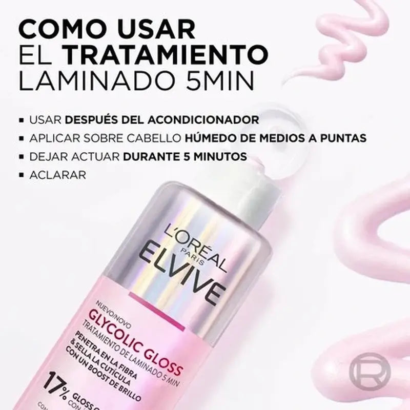 L'Oréal Paris Elvive 5 Min. Glykol-Glanzbehandlung mit Glykolsäure Weiches und glänzendes Haar