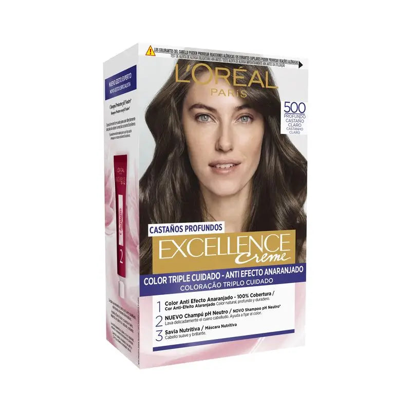 L'Oréal Paris Excellence Deep Auburn Dauerhafte Haarfarbe - Farbton 500 Light Deep Auburn