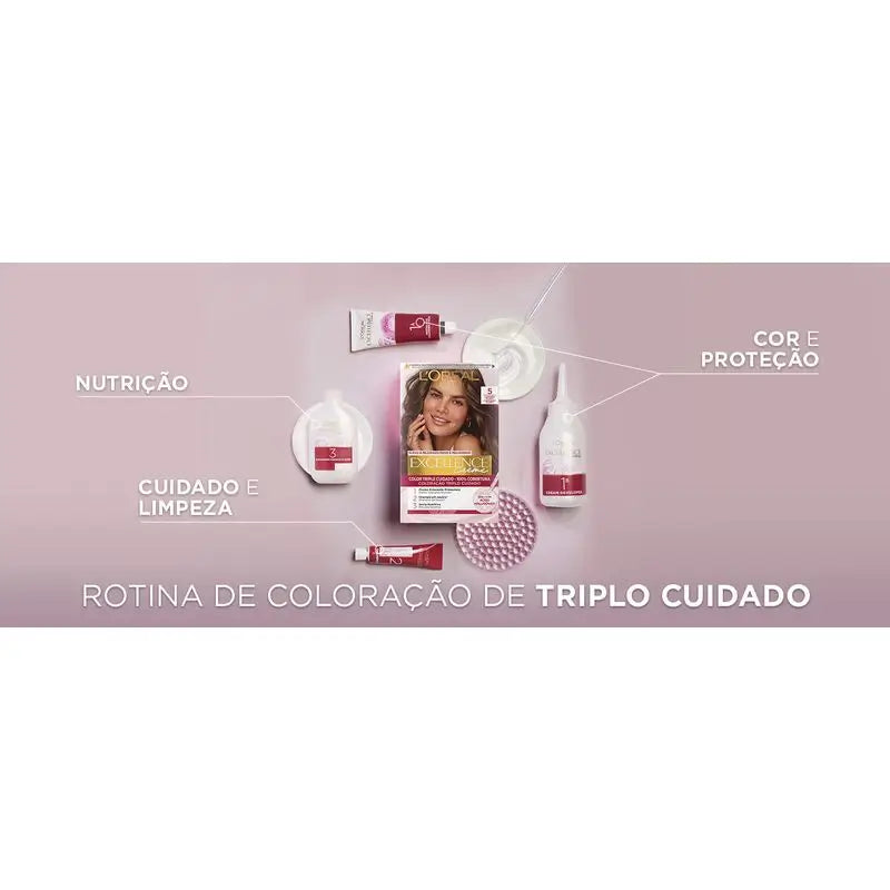 L'Oréal Paris Excellence Creme Dauerhafte Haarfarbe - Farbton 4.54 Rotbraun Rotbraun Kupfer