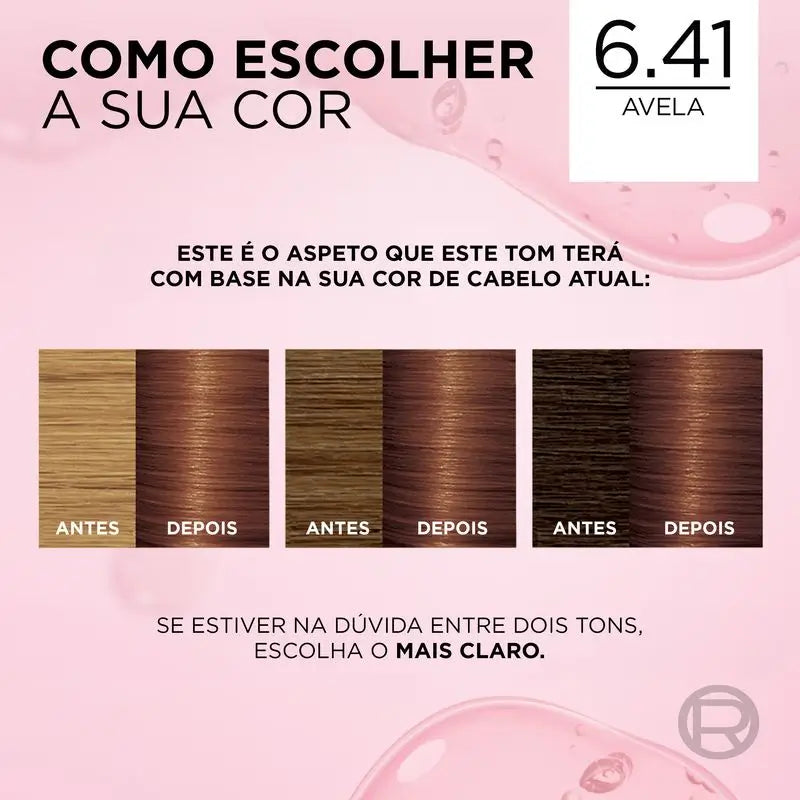 L'Oréal Paris Excellence Creme Dauerhafte Haarfarbe - Farbton 6.41 Haselnuss