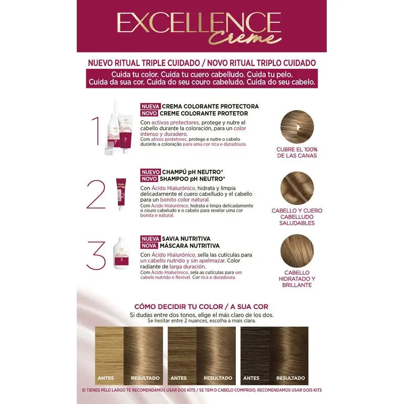 L'Oréal Paris Excellence Creme Dauerhafte Haarfarbe - Farbton 7 Blond