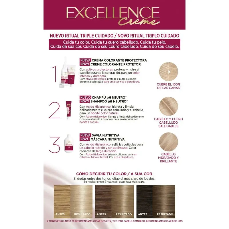 L'Oréal Paris Excellence Creme Dauerhafte Haarfarbe - Farbton 9.1 Sehr helles Aschblond