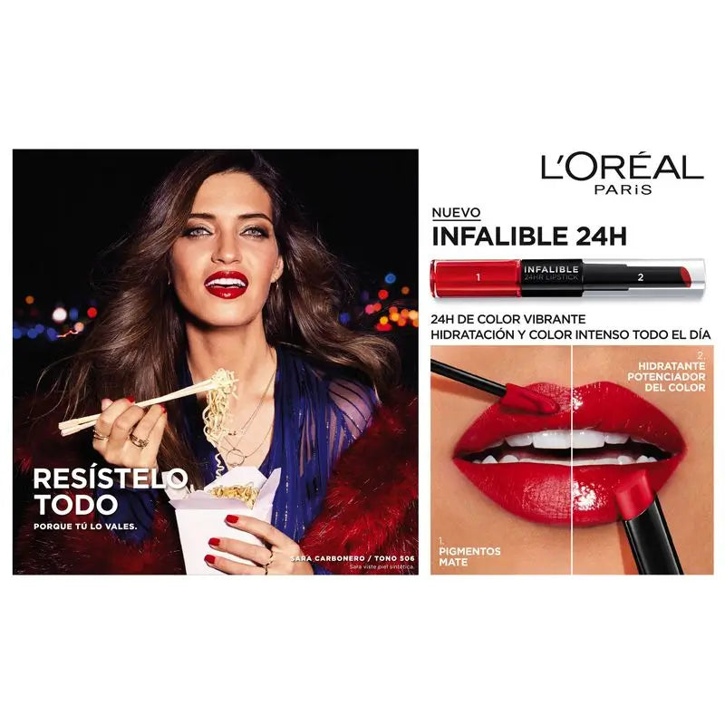 L'Oréal Paris Infallible 24H 213 Toujours Teaberry Pink Permanenter Lippenstift