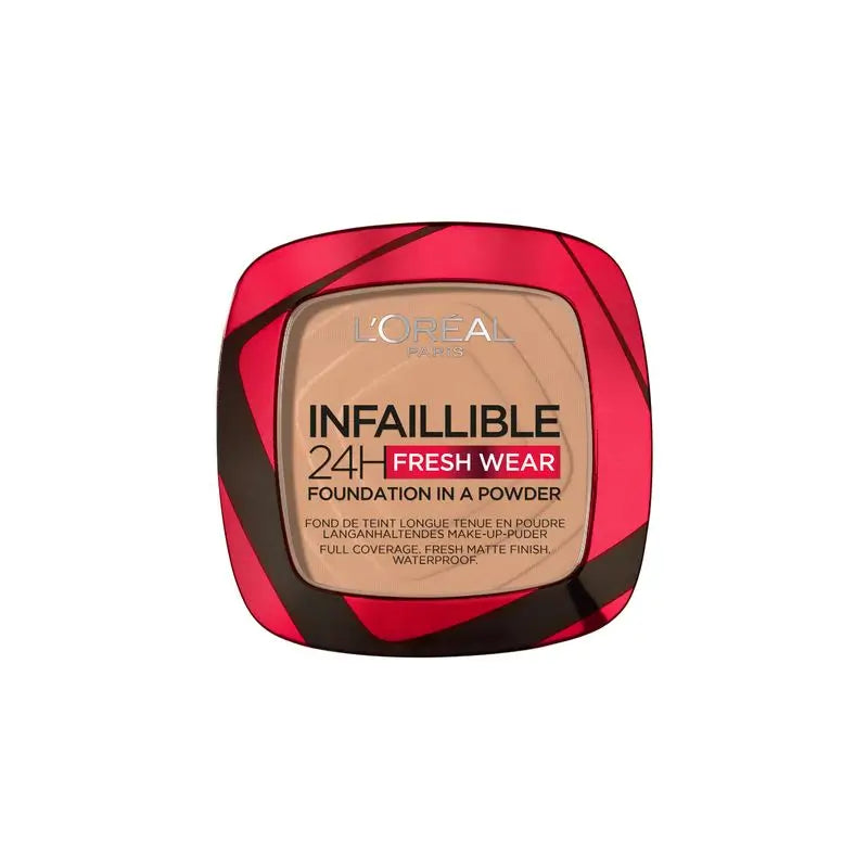 L'Oréal Paris Infallible 24H Long Lasting Matte Compact Powder Shade 220 Sand für mitteldunkle Haut