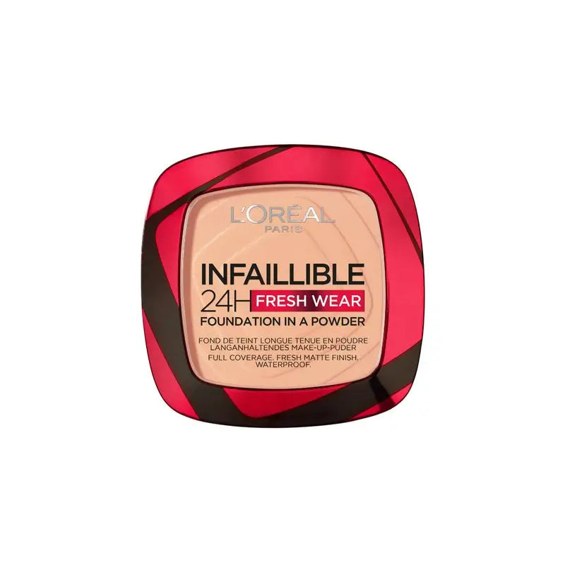 L'Oréal Paris Infallible 24H Long Lasting Matte Compact Powder Shade 245 Golden Honey für mittlere Hauttypen