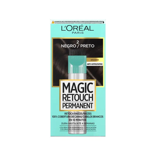 L'Oréal Paris Magic Retouch Permanent – Nachfärben der Haarwurzeln 02 Schwarz 18 ml