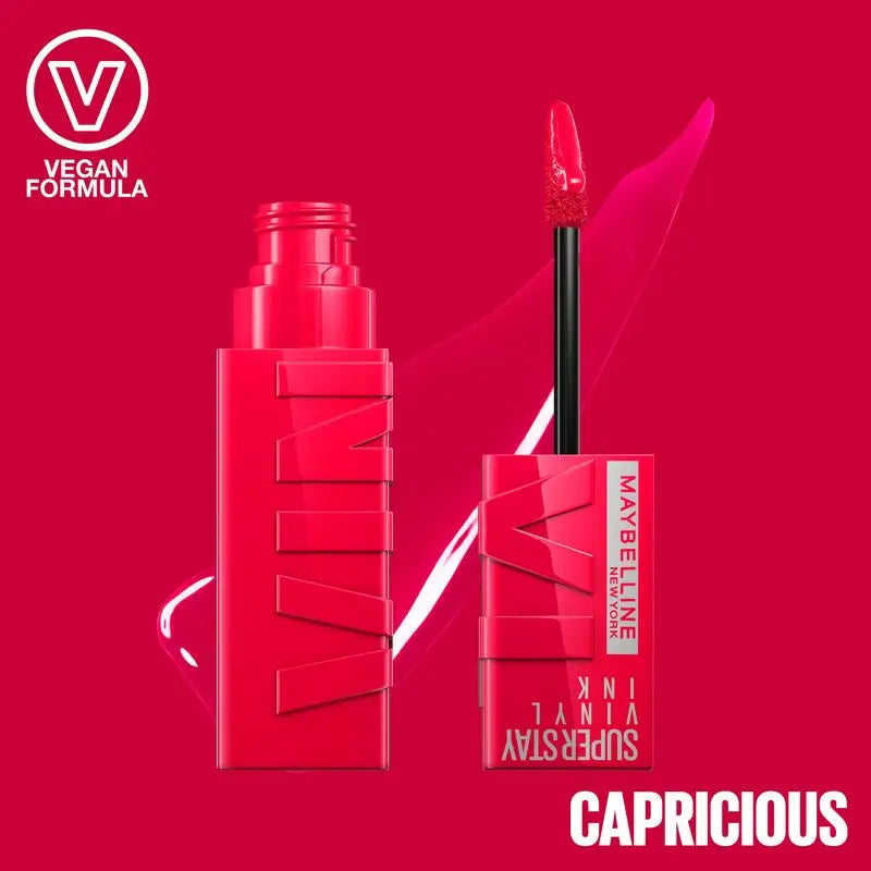 Maybelline New York Vinyl Effekt Lippenstift Superstay Vinyl Tinte, Vinyl fixiert, 45 Capricious