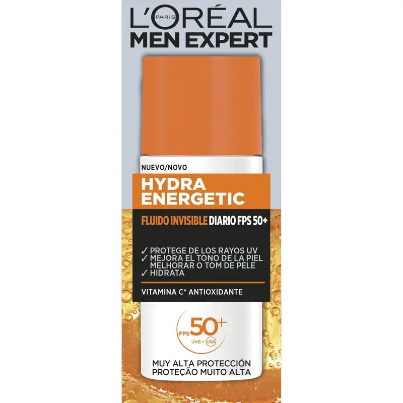 L'Oreal Paris Männer Expert Hydra Energetic Tägliches Fluid Spf50+ 50Ml